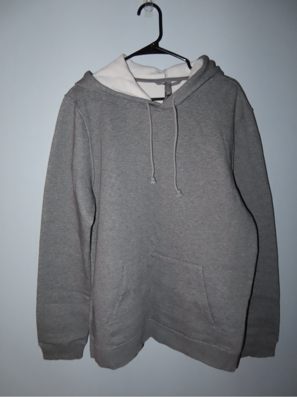 SKIMS Gray Pullover Hoodie with Cream Hood Lining